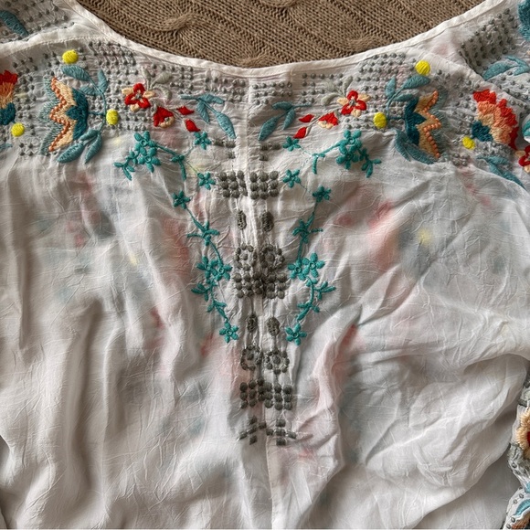 EUC Johnny Was 2pc Embroidered Tunic Bundle, Quarter + Long Sleeve, Large - Picture 8 of 16